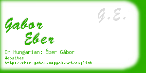 gabor eber business card